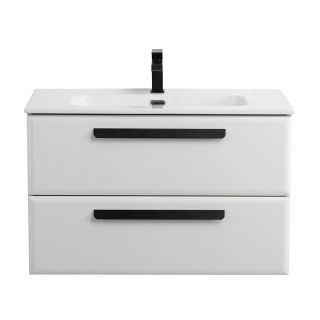 База под раковину Cezares подвесная с двумя выкатными ящиками, Bianco Lucido, 600x457x500, ECO-CER-N-600-2C-SO-BL